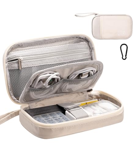 Hagibis DPB02 Étui De Voyage Pour Appareils électroniques, étui De Transport étanche Pour Câble, Chargeur, Banque D'alimentation, Carte SD, Souris, Disque Flash USB (DPB02, Gris