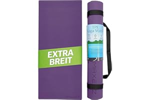 ‎MAXEEZ MAXEEZ Yogamatte XXL [30% breiter] - rutschfeste Fitnessmatte extra breit - große Gymnastikmatte für maximalen Komfort - Pilates Matte aus umweltfreundlichem biologisch abbaubarem TPE