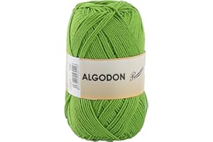ETREXONLINE Hilo de Algodón Ovillo de Algodón 100% Perfecto para Tejer o para Ganchillo - Color Kiwi 100gr 220metros
