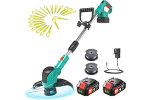 JWDJ Cordless Strimmer Upgraded 9-Inch Straw Rope 21V Battery Grass Trimmer For Lawn Trimmingtwigsbrush Cutting (Grass Trimmers - K80 '')