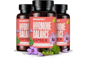 ‎BRAINEFFECT BRAINEFFECT Hormon Balance | Premium Natürliche Zyklusregulierende PMS & Wechseljahre Kapseln | Ohne Nachteiligem Mönchspfeffer | Botanicals, Vitamin B6 & Magnesium |180 Kapseln