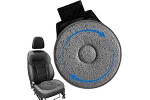 Yonuaret Car Rotating Cushion, 360 Degree Auto Swivel Cushion, round Portable Pad Relieving Pads For Elderly Chair Seat Cushion, Memorys Foam Mat Cushion Easy Access Mobility Aid