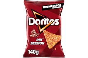 Doritos Rib Session, Nachos con sabor a barbacoa, 140 gramos