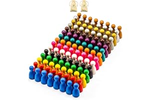 Waldfelsen® 120 cônes de halmaçon en bois de hêtre dans quinze accessoires pour jeux de société