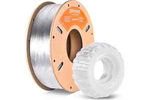 ERYONE TPU Filament 1.75mm, 3D Drucker Filament TPU 0.5kg 1 Spool, -0.05mm, 95A, Transparent