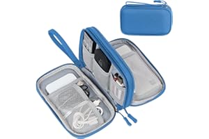 FYY Kabeltasche,Elektronik Tasche Organizer,Kabelorganizer Kabel Etui Elektronik Zubehör Organizer Tasche Universaltasche für Accessories Handy Ladekabel,Powerbank,USB,SD Karten,3layer (L-Himmelblau)