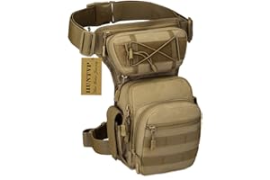 Huntvp Sac de Jambe Militaire Sac de Cuisse Banane Tactique Sacoche de Jambe Sac Banane Multifonctionnel pour Moto Camping Voyage