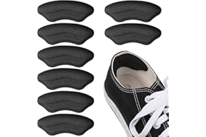 WLLHYF 4 pary podkładek pod pięty, wkładki do luźnych butów, wygodne uchwyty do butów, samoprzylepne wkładki na pięty, ochraniacze pięty, aby zmniejszyć tarcie pięty i butów, czarne, 4 pary