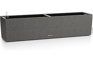 ‎LECHUZA LECHUZA BALCONERA Stone 80 graphitschwarz 15662, 79x19x19 cm