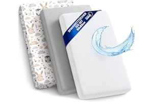 TOTSY BABY Drap Housse Cododo pour Nacelle Ensemble de 2 Draps Lot de 3 : 50x83 cm avec Protege Matelas Impermeable - Alese Bebe Compatible avec Berceaux Landeau Couffin et Poussette Enfant 50 x 83