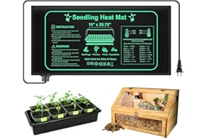 SUWITU Heizmatte Pflanzen, Wärmematte für Sämling Germination und Haustier, 21W Reptil Dragon Temperatur Heizkissen Amphibien Pet Mat Wärmer Bett Matte Sicher und Haltbar, 25 * 52cm