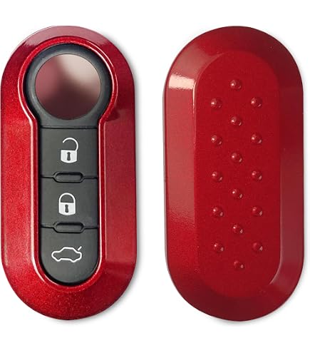 1neiSmartech Cover Guscio Vari Colori Materiale Abs Per Scocca Chiave 3 Tasti Auto Fiat 500 500L Punto Evo Lancia Y Musa Delta