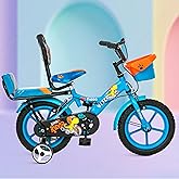 VESCO Kiddo 14T Bicycle for Kids | Rigid Suspension | Frame Size: 9 Inch | Backrest Seat & Side Training Wheel Kid Cycle | Id
