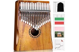 HELESIN Kalimba Piano à Pouce, 17 Clés Kalimba Instrument, Kalimba Instrument avec Outils D'apprentissage Professionnels pour Les Mélomanes, Adultes, Enfants
