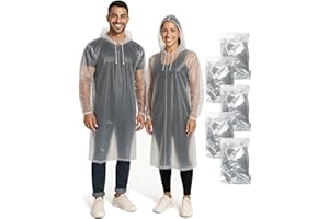 ADRIANO PORCARO® I 5er Pack - Einweg Regenponcho Erwachsene - Festival Zubehör I Einmal Regenponcho Festival