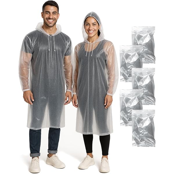Lot De 8 Ponchos Jetables Imperméables Multicolores - Taille Unique Adulte - Pour Festivals, Camping, Voyages - 8