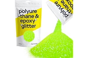 HEMWAY Purpurina para resina cristales fluorescentes metálicos de color verde para manualidades con epoxi copos ultrafinos vasos de cera derretida 100 g/3,5 oz