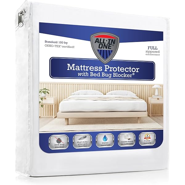 Sweetnight Full Mattress Protector Cover 140x190 Cm - 25cm Deep, Anti-Bedbug & Dust Mite
