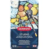 Derwent Studio Series Dry Pen Set - 12 Colors Metal Box
