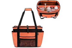 Fasrom Sac de plage avec Sacs isothermes, sac de plage étanche avec séparation sec-humide pour la piscine, la natation, le voyage