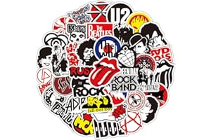 RAKKYO 100 adesivi alla moda del set di adesivi delle band rock – Adesivi in vinile impermeabili per laptop, bottiglie d'acqua, motociclette e altro | Design hip-hop e graffiti per bambini e adulti
