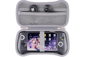 Khanka Custodia rigida per Anbernic RG556 Retro Handheld Game Console, borsa di trasporto per RG556 5.48-Inch Android Retro Handheld Game Console, solo custodia (Grigio)