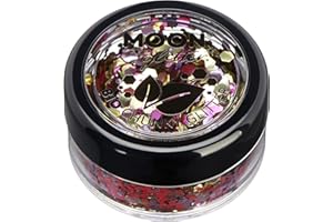 Mystiker Biologicznie degradowalny ekologiczny brokat od Moon Glitter - 100% kosmetyczny brokat do twarzy, ciala, paznokci, wlosow i ust - 3 g