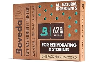 Boveda - Bolsitas para almacenar remedios naturales | Control doble de la humedad - 62% HR | Tamaño 320 para un máximo de 2,5 kg | Previene la pérdida de terpenos | Pack de 1
