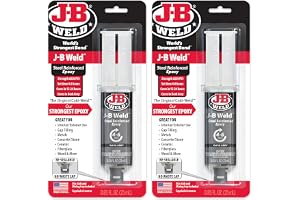 J-B Weld original stålförstärkt epoxispruta, hög hållfasthet, 2-pack, mörkgrå, 50165-2