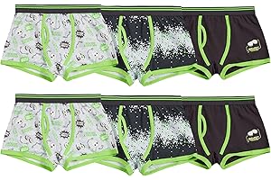 SOCKSVILLE Boys Boxers 6 Pack | Camo, Dino, Race, Game, Football, Shark | 95% Cotton, Super Soft, Animals, Nature, Sports, Design | Comfortable, Breathable, Lightweight, Toddler, Underwear | 2-13 Years Old