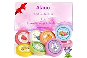 Alaoo Aromaterapia pod prysznic, 8 sztuk, aromaterapia, tabletki pod prysznic, olejki eteryczne, tabletki do kąpieli dla łagodzenia stresu, utrzymujący się intensywny zapach, bomby prysznicowe, zestaw