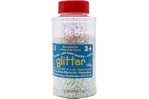 ANTHONY PETERS Glitter | 100 Gram tub | Shaker lid for Easy Pouring | Arts and Crafts | Glitter Art | Pearl