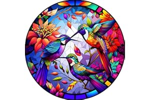 DOMROM Birds Diamond Art Painting Kits, Flowers Diamond Painting Kits for Adults Full Round Drill DIY 5D, Hummingbird Diamond Art Kits Gem Arts and Crafts Gift Home Wall Decor 30X30cm