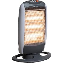 Geepas 800W Quartz Halogen Heater – Portable Upright Electric Heater with 2  Heat Settings 300W/600W, Safety Tip Over Switch, Ideal for Home Office  Caravans and Garages, White – 2 Years Warranty :
