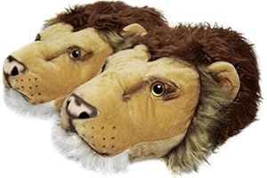 ONMYGOGO Męskie nowości kapcie, futrzane zimowe zwierzę tygrys lew pluszowe kapcie dla mężczyzn kobiet