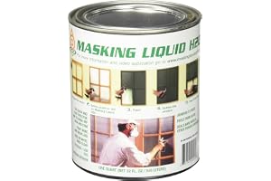 ASSOCIATED PAINT Tillgänglig 157026 80-400-4 H20 maskeringsvätska, 1 kvart, klar
