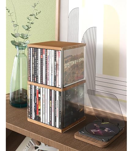 SET OF 4: Zig Zag Chrome CD Storage Rack Unit (Capacity of each