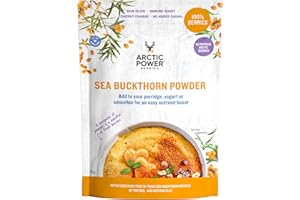 Arctic Power Berries 100% Sea Buckthorn powder 70g, Nutrient rich Nordic berries, All Natural, Delicious nutrient boost for breakfast bowls, smoothies, porridge, yogurt - Vegan, No added sugar