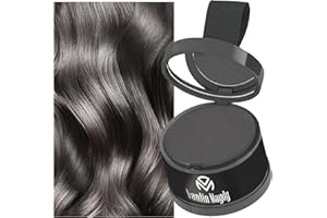 HISUNBEN Instantly Hairline Powder, wiatroszczelny, odporny na pot, korektor do cebulek włosów, korektor do powtarzających się linii włosów, profesjonalna linia włosów z lusterkiem do puff-02 GB