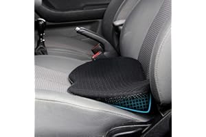 Livtribe Car Seat Cushion - Memory Foam Car Seat Pad - Sciatica & Lower Back Pain Relief - Car Seat Cushions for Driving - Road Trip Essentials for Drivers(Black)