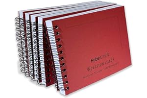 Habercrafts - Tarjetas de revisión, tarjetas de registro de flash, cuadernos con rayas (5 libros, 250 tarjetas)