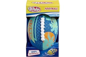 WAHU Balón de fútbol Americano (9 Pulgadas), 100% Impermeable, para Todo Tipo de Clima, con Cordones Reales, Ideal para jardín o Playa, a Partir de 5 años