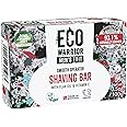 Eco Warrior Men's Shaving Soap Bar | Coconut & Flax Oil With a Blend of Cedarwood, Birch Tar & Patchouli Essential Oils | Vegan, Cruelty Free, eco friendly | No SLS or Parabens | 100g