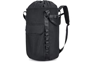 PAMLIAPY Arborist-Seiltasche, 35L Baumkletter-Seilsack, Baumpflege-Ausrüstungs-Eimer-Rucksack, Arborist-Baumklettern Ausrüstung mit Seitentaschen, Robuster Felskletter-Rucksack, Kletterausrüstung für Bäume