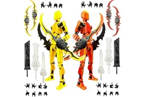 SANSGOUP T13 Action Figure Set (Assembly completato), Hiros 13 Toy Robot Multi-giunto stampato in 3D, Titan Dummy 13 Figura d'azione, decorazioni desktop per gli amanti del gioco giocattoli (Oro Rosso)
