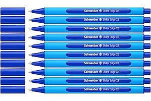 ‎SCHNEIDER Schneider 152203 Slider Edge XB Kugelschreiber (Strichstärke: XB, dokumentenecht, Dreikant-Stift) 10er Packung blau