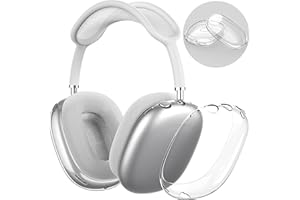 NIUTRENDZ Clear Case for AirPods Max Case Cover Soft TPU Protective Ear Cups Covers Accessories【Anti-Fingerprint, Anti-Scratch & Anti-Dust】 (Crystal Clear)