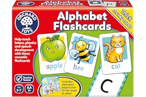 ボーネルンド Orchard Toys Alphabet Flashcards, 26 Educational Double-Sided Flashcards, Teach The Letters of The Alphabet, Perfect for Kids Age 3-7, Educational Toy