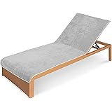 JEMIDI Copertura Sdraio Giardino - Rivestimento Lettino Prendisole Spiaggia Piscina - Copri Sdraio Esterno - Telo Mare XXL Sp