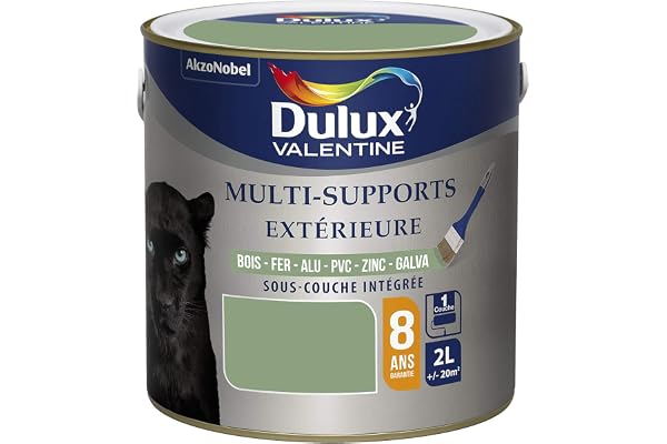 DULUX VALENTINE Peinture Multi-Supports Extérieure - Satin Vert Provence 2 L 5248946